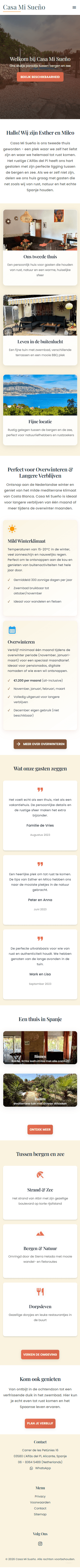 Casa Mi Sueño mobiele weergave