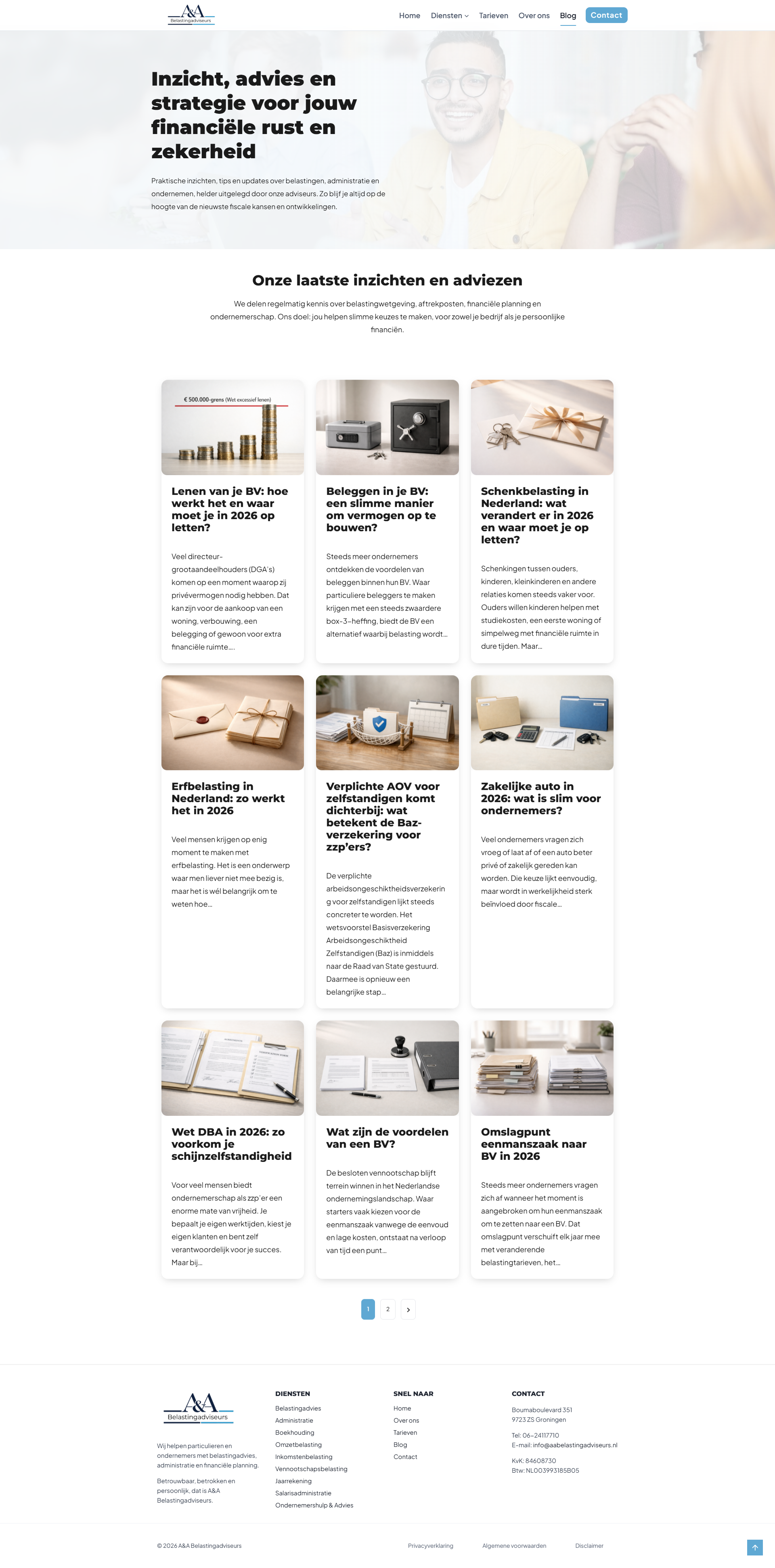 A&A Belastingadviseurs blogoverzicht